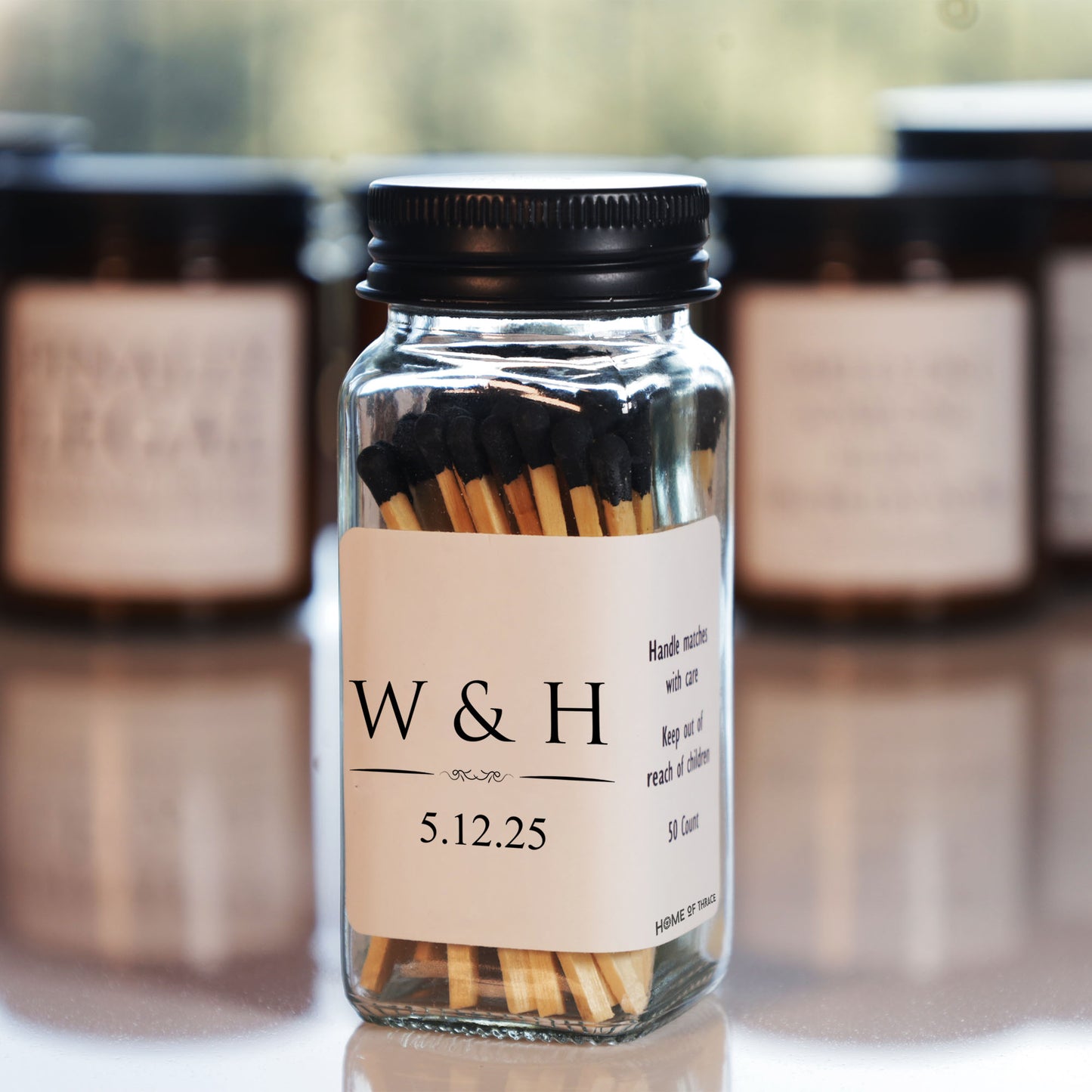 Personalized Wedding Favor Matches For Bridal Shower
