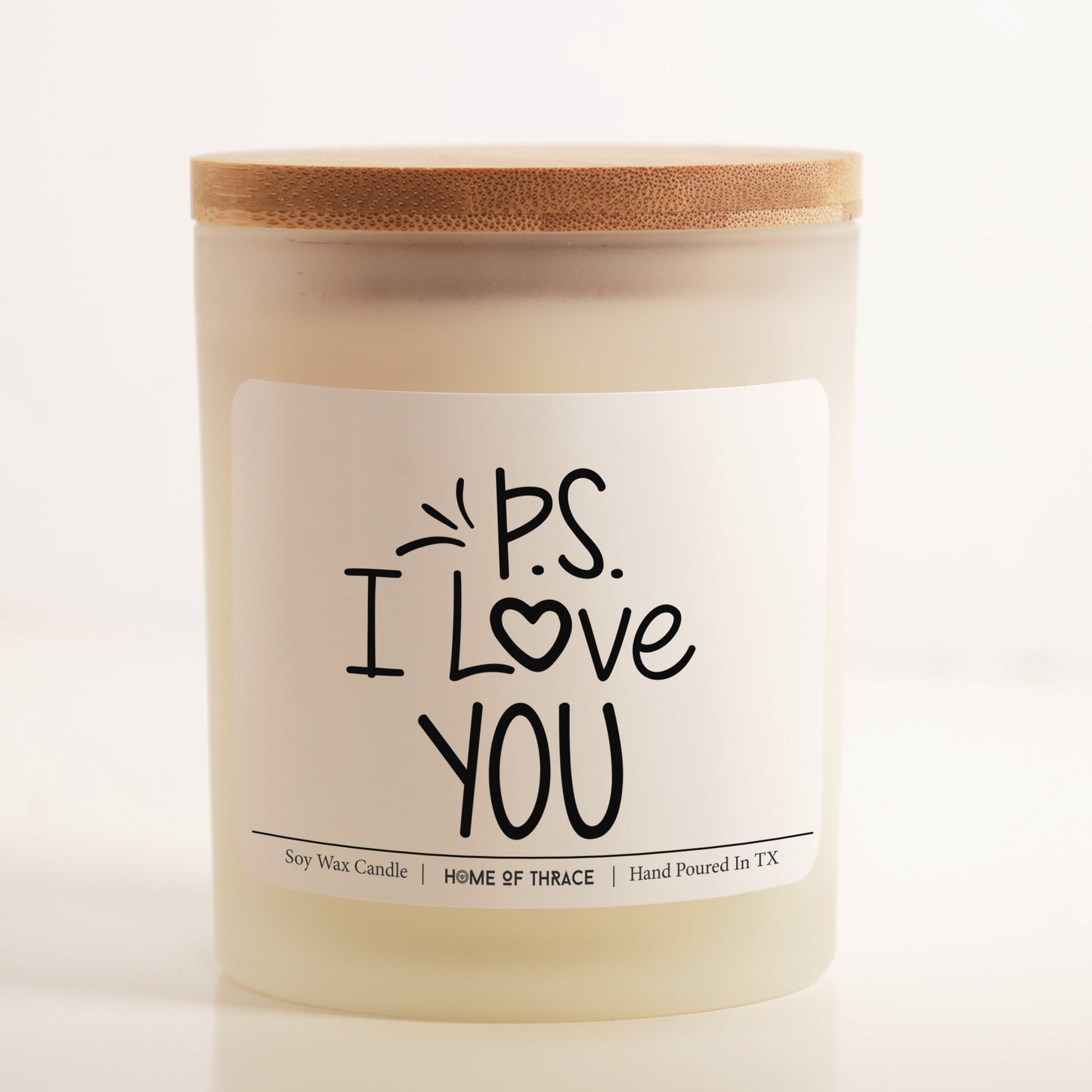 P.S. I love You Valentine's Day Relationship Gift Candle For Boyfriend, Girlfriend