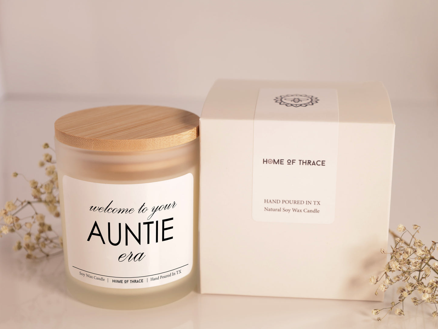 Welcome To Your Auntie Era Gift Candle Sister Pregnancy Announcement