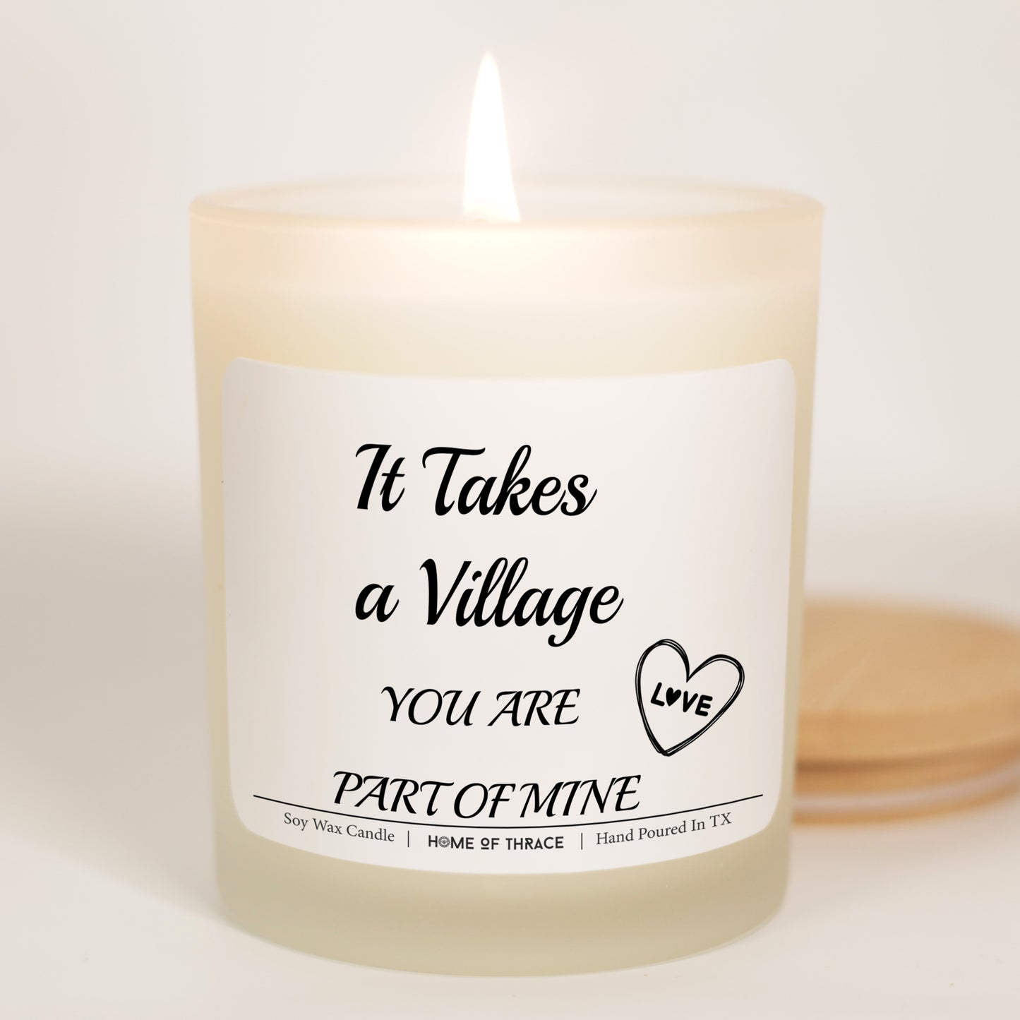 It Takes A Village Appreciation Valentines Day Gift Candle For Friends