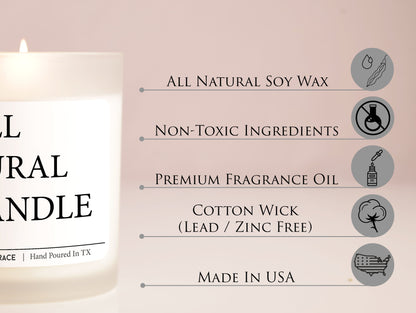 Vanilla Bean Candle White Jar Soy Wax Candle