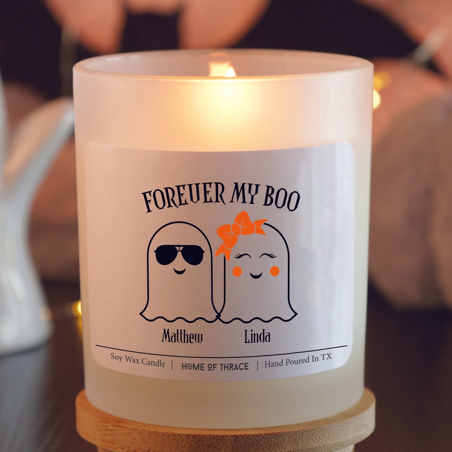 Personalized Halloween Funny Candle Forever My Boo Custom Couple Gift
