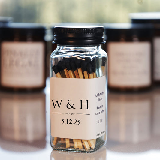 Personalized Wedding Favor Matches For Bridal Shower