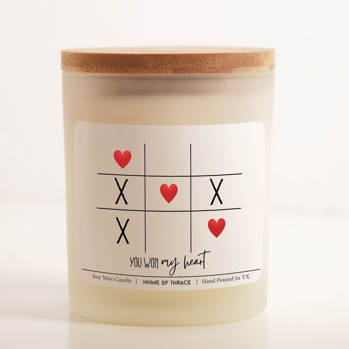 You Won My Heart XOXO Valentines Day Gift Candle
