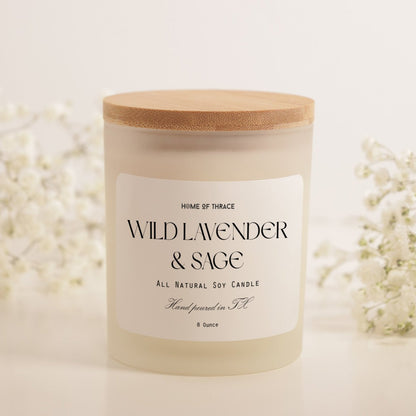 Wild Lavender & Sage Relaxation Aromatherapy Candle