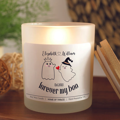 Forever My Boo Personalized Halloween Candle For Couples | Gothic Home Decor